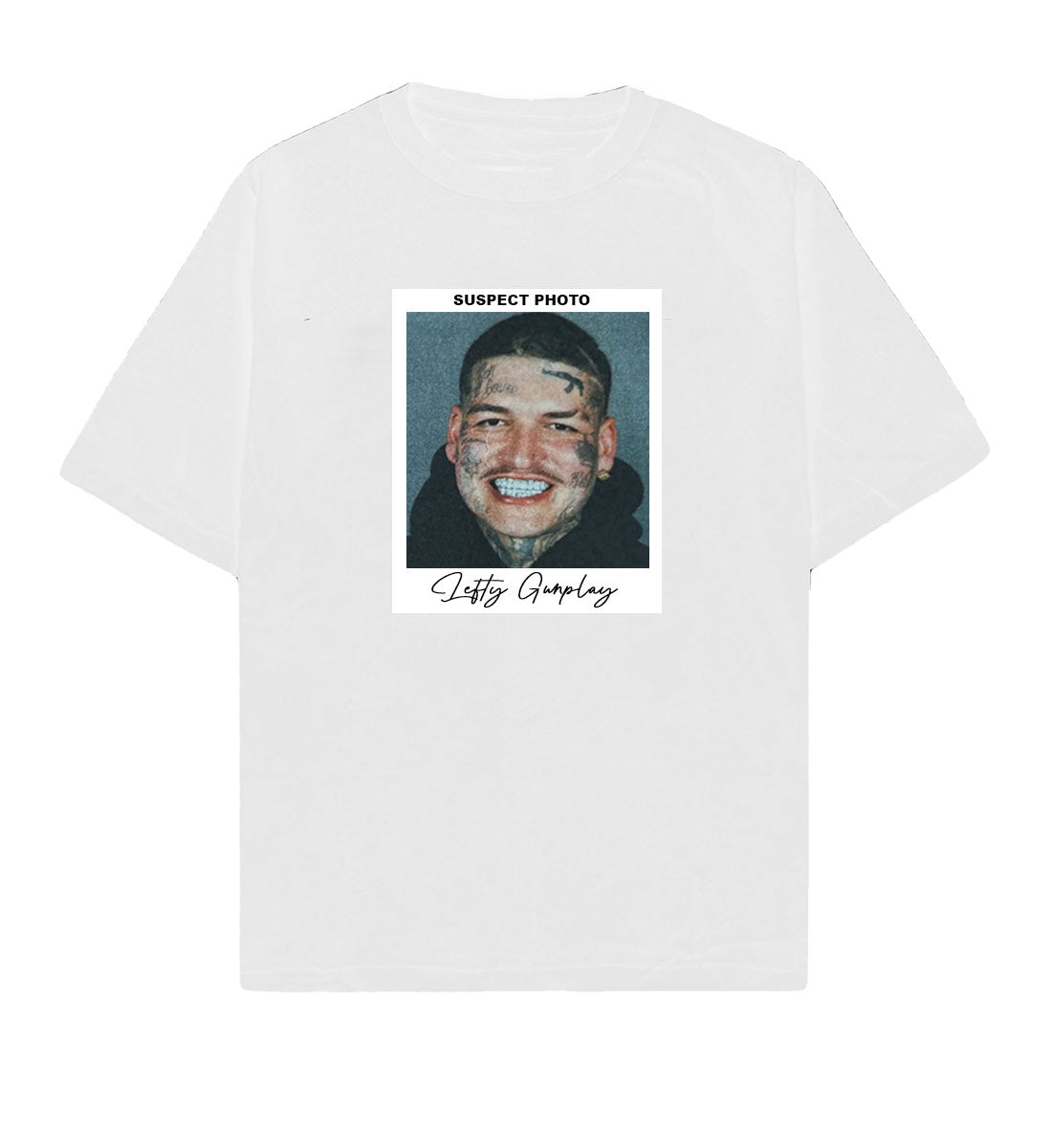 LEFTY MUGSHOT - TEE (WHITE)